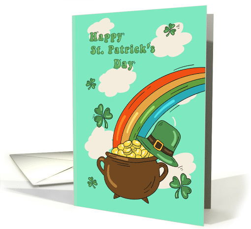 St.Patricks Day Pot of Gold at the End of Rainbow card (1895382)
