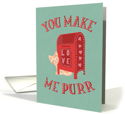 Valentines Day Kitty Love Letters card (1898240)