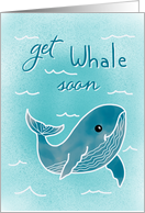 Get Well Soon blue Whale Humorous card