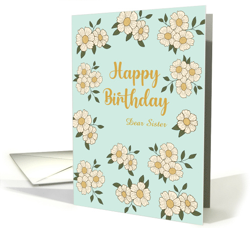 Birthday to Sister White Daisies card (1909420)