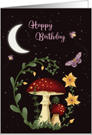 Birthday Night with Fungi and Flowers card