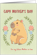 Mother Day Future Mother in Law Capybara with Child card