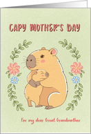 Mother Day for Great Grandmother Capybara with Child card