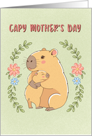 Mother Day Capybara with Child card