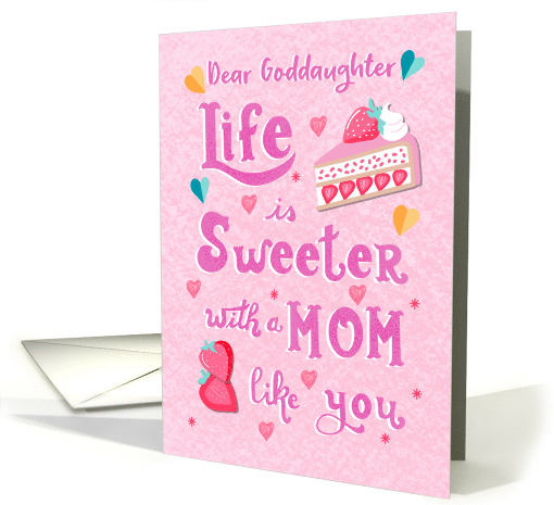Mothers Day Goddaughter Sweet Mom like Strawberries card (1918500)