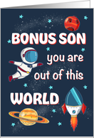 Fathers Day Bonus SON Out of This World Space card