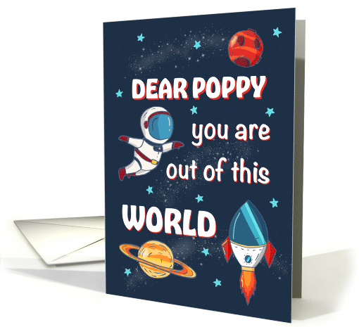 Fathers Day Poppy Out of This World Space card (1923040)