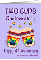Gay Wedding Anniversary for Any Relation Custom Coffee Lovers card