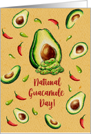 National Guacamole Day Avocado Chile card