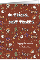 Halloween Candy Treats Sweet Halloween Aunt and Uncle card