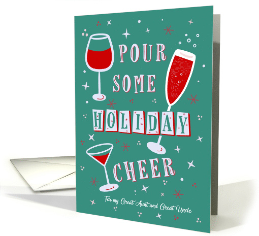 Holiday Toast Pour Some Cheer Toast Glasses Great Aunt... (1941672)