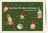 Merry Christmas Little Elves Stars Daughter in Law card