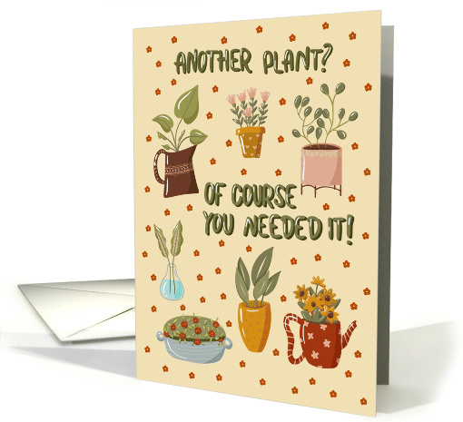 Congratulation New Plant Leafy Greens Blooming Flowers Playful card