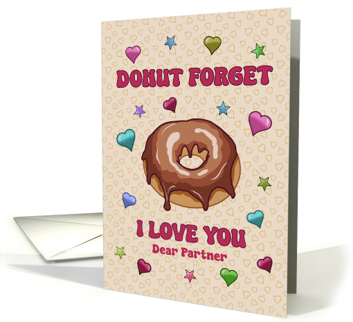 Partner Valentine�s Day Donut Forget I Love You card (1960500)