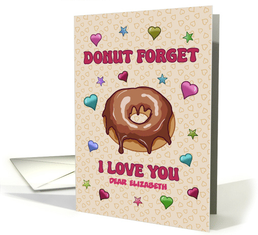 Customizable Valentine�s Day Donut Forget I Love You card (1960510)