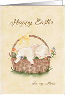 Moms Easter Lamb in Basket Watercolor