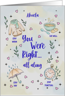 Abuela Mother�s Day Funny Mom Were Right All Along card