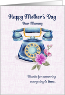 Mummy Mother's Day Vintage Phone Illustration