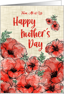 From All of Us Mother´s Day Red Watercolor Poppies