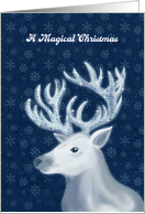 Christmas Winter Deer with Snowflake Antlers card