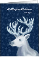 to All of You Christmas Winter Deer with Snowflake Antlers