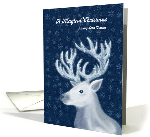 to Cousin Christmas Winter Deer with Snowflake Antlers card (1988516)