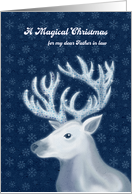 to Father in Law Christmas Winter Deer with Snowflake Antlers card