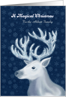 Custom Name Christmas Winter Deer with Snowflake Antlers