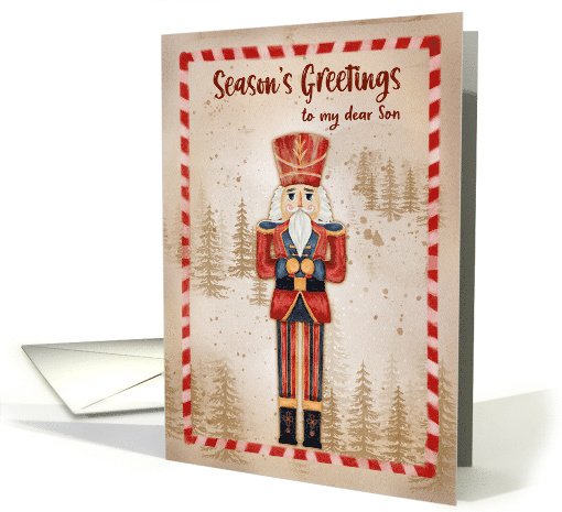 Son Christmas Nutcracker with Watercolor Forest card (1991020)