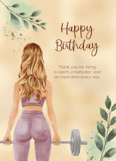 Elegant Happy Birthday for Personal Trainer