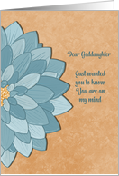 Goddaughter Thinking of You You Are on my Mind card