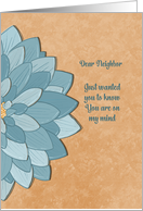Neighbor Thinking of You You Are on my Mind card