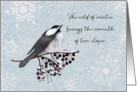 For Loved One Missing You Winter Chickadee Cold of Winter card