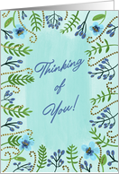 For Adult Female Thinking of You in Floral Wreath card