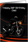 Dad’s 30th Birthday Striking Bold High Contrast Motorcyclist card