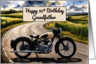 Grandfather’s 95th Birthday Watercolor Vintage Classic Motorcycle card