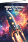 Great Nephew’s 19th Birthday Space Rocket Ship card