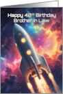 Brother in Law’s 40th Birthday Space Rocket Ship card