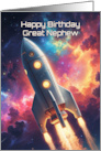 Great Nephew’s Birthday Space Rocket Ship Spacecraft card