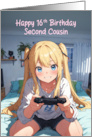 Second Cousin’s 16th Birthday Anime Gamer Girl card