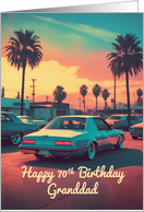 Granddad’s 70th Birthday Nostalgic Classic Car Scene card