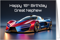 Great Nephew’s 18th Birthday Futuristic Sports Car card