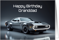 Happy Birthday Granddad Concept Muscle Car card