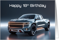 Happy 18th Birthday Concept American Pickup Truck card