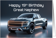 Great Nephew’s 19th Birthday Concept American Pickup Truck card