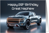 Great Nephew’s 20th Birthday Concept American Pickup Truck card