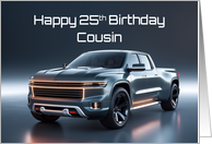 Cousin’s 25th Birthday Concept American Pickup Truck card