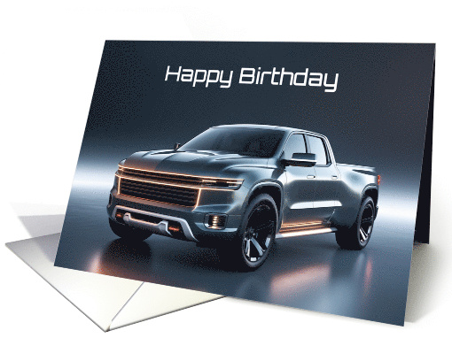 Happy Birthday Concept American Pickup Truck card (1905026)