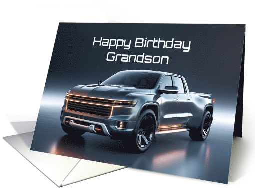 Happy Birthday Grandson Concept American Pickup Truck card (1905030)