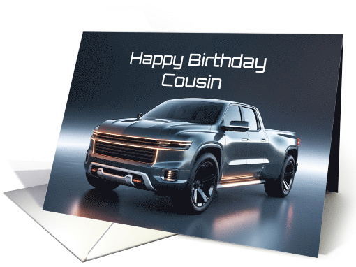 Happy Birthday Cousin Concept American Pickup Truck card (1905044)